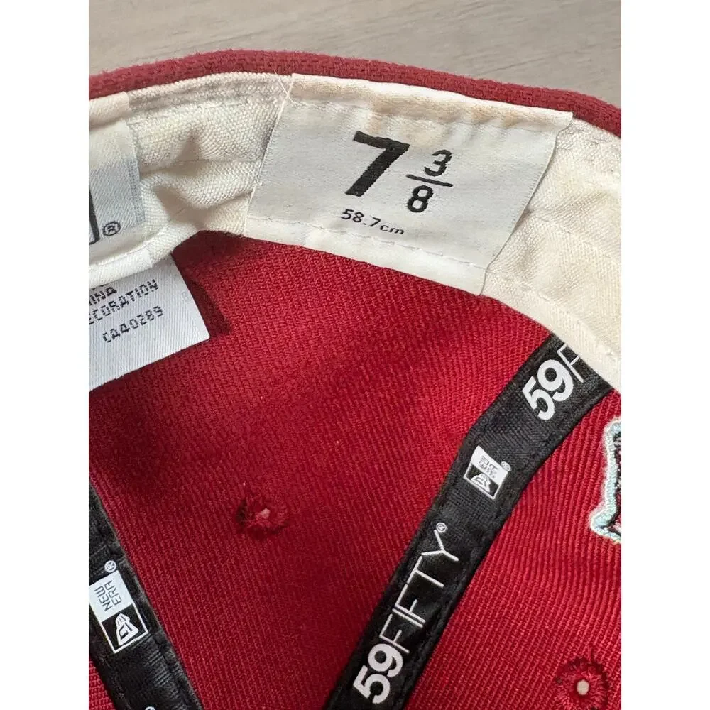 St Louis Cardinals Brick House Maroon New Era Fitted Men's‎ Cap Size 7 3/8- EUC